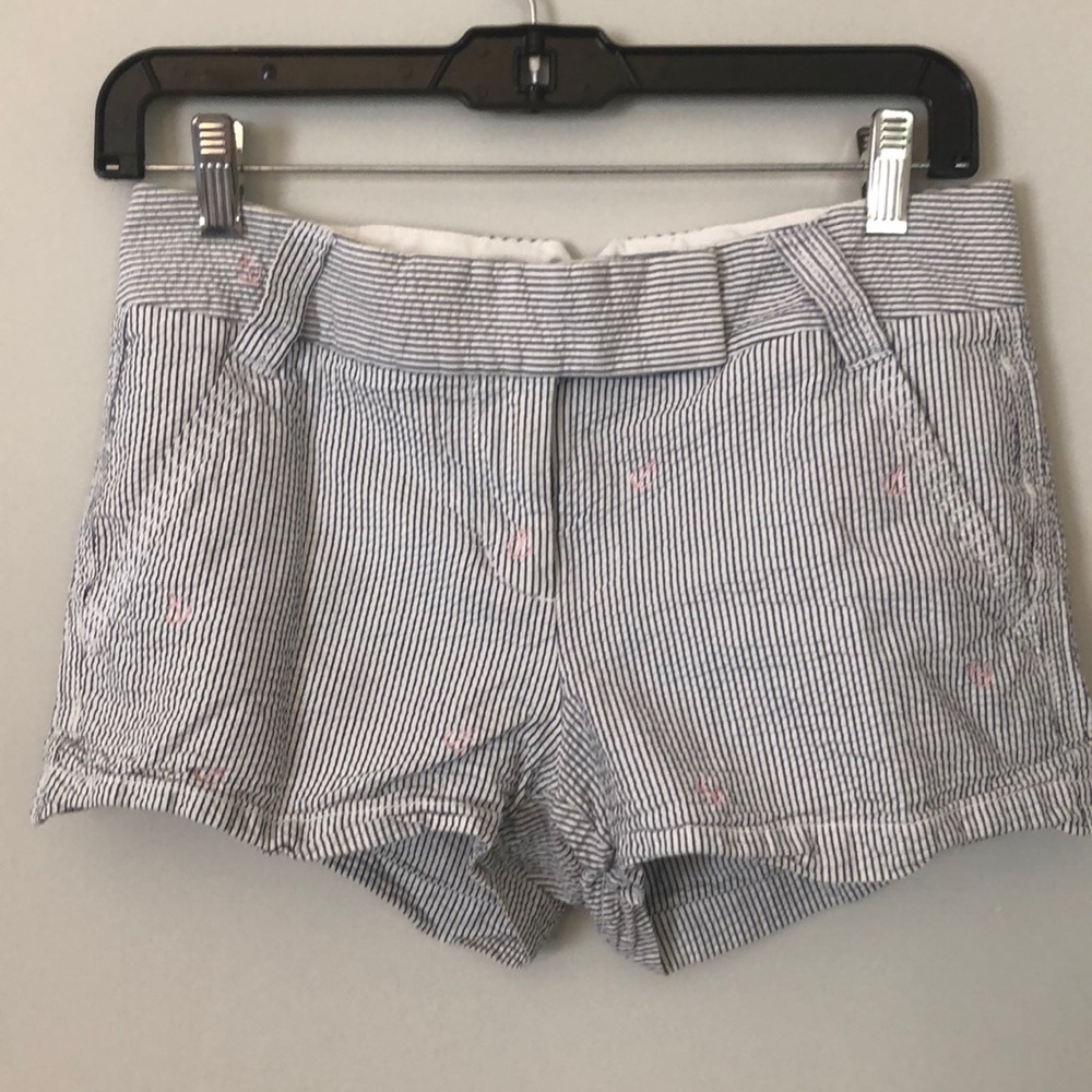 Blue striped anchor shorts